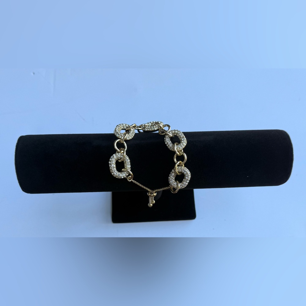 INC International Concepts Pave Chain Link Slider Bracelet